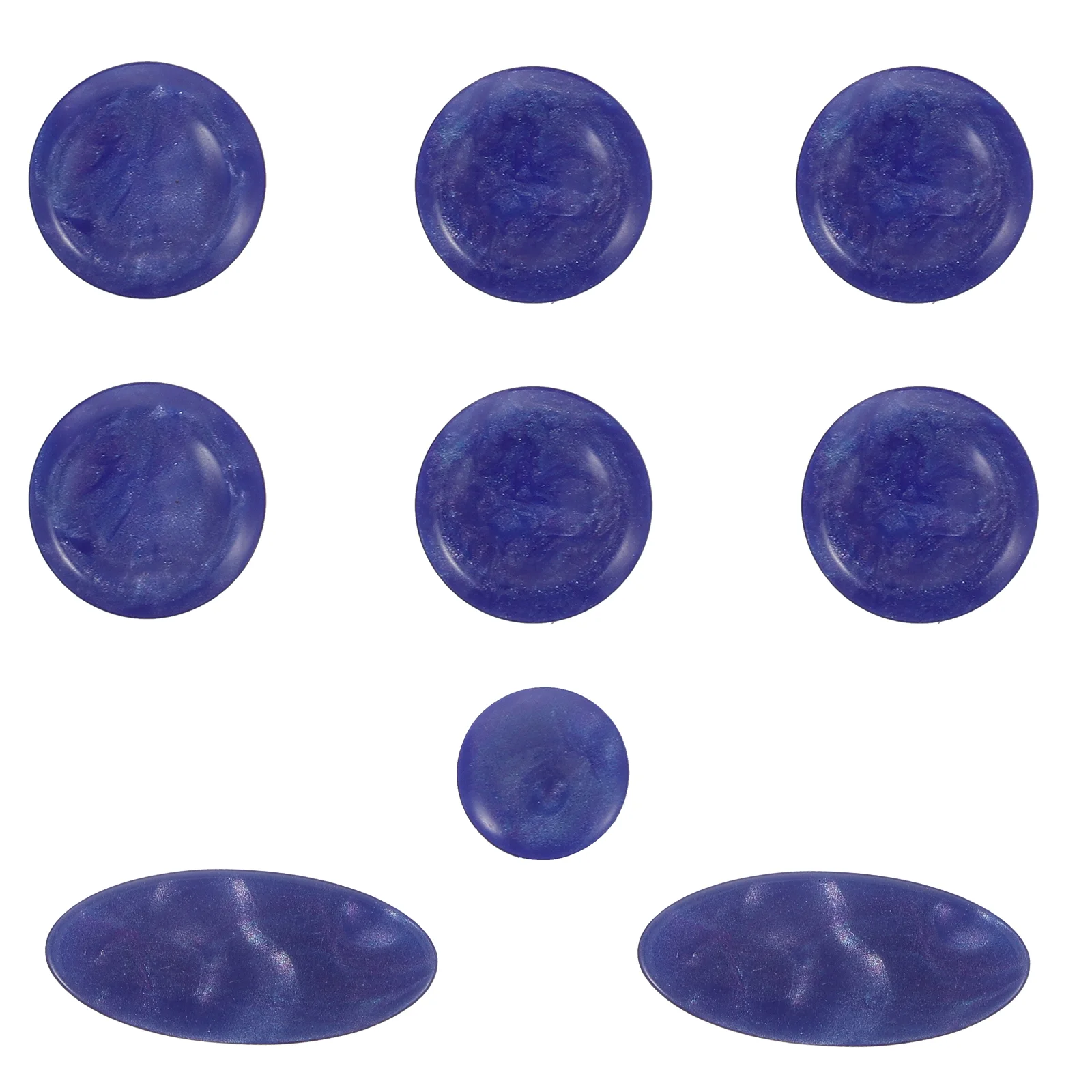 

9 Pcs Saxophone Snap Blue Keyboard Musical Instruments Buckles Button Supplies Pearl Portable