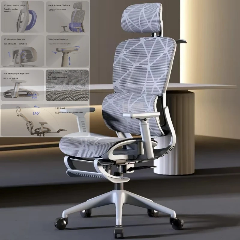 Ergonomic Office Chair Gaming Computer Adjustable Armrests 3D Headrest Chair High Back Sim Racing Cockpit Office Furniture