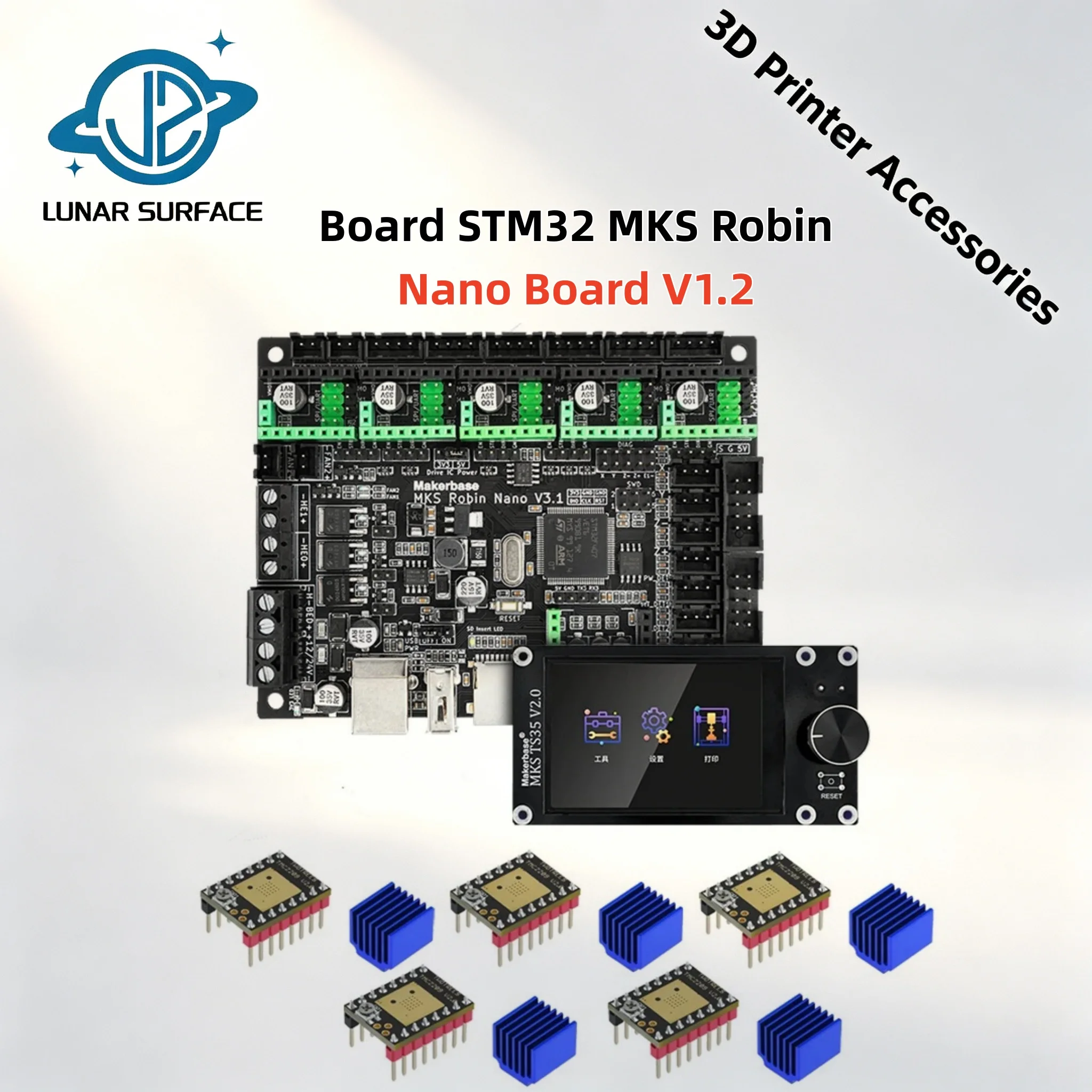3D Printer Parts Board STM32 MKS Robin Nano Board V1.2 Hardware Open Source Support Marlin2.0 Support With 3.5 Inch Touch Screen
