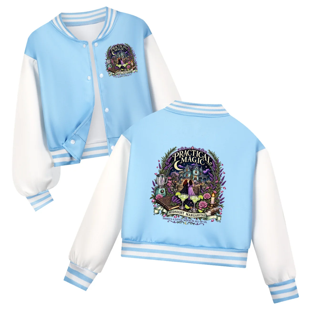 New Movie Practical Magic 2 Clothes Kids School Baseball Uniform Baby Girls Botton-up Jackets Children Clothing Boys Autumn Coat view 4