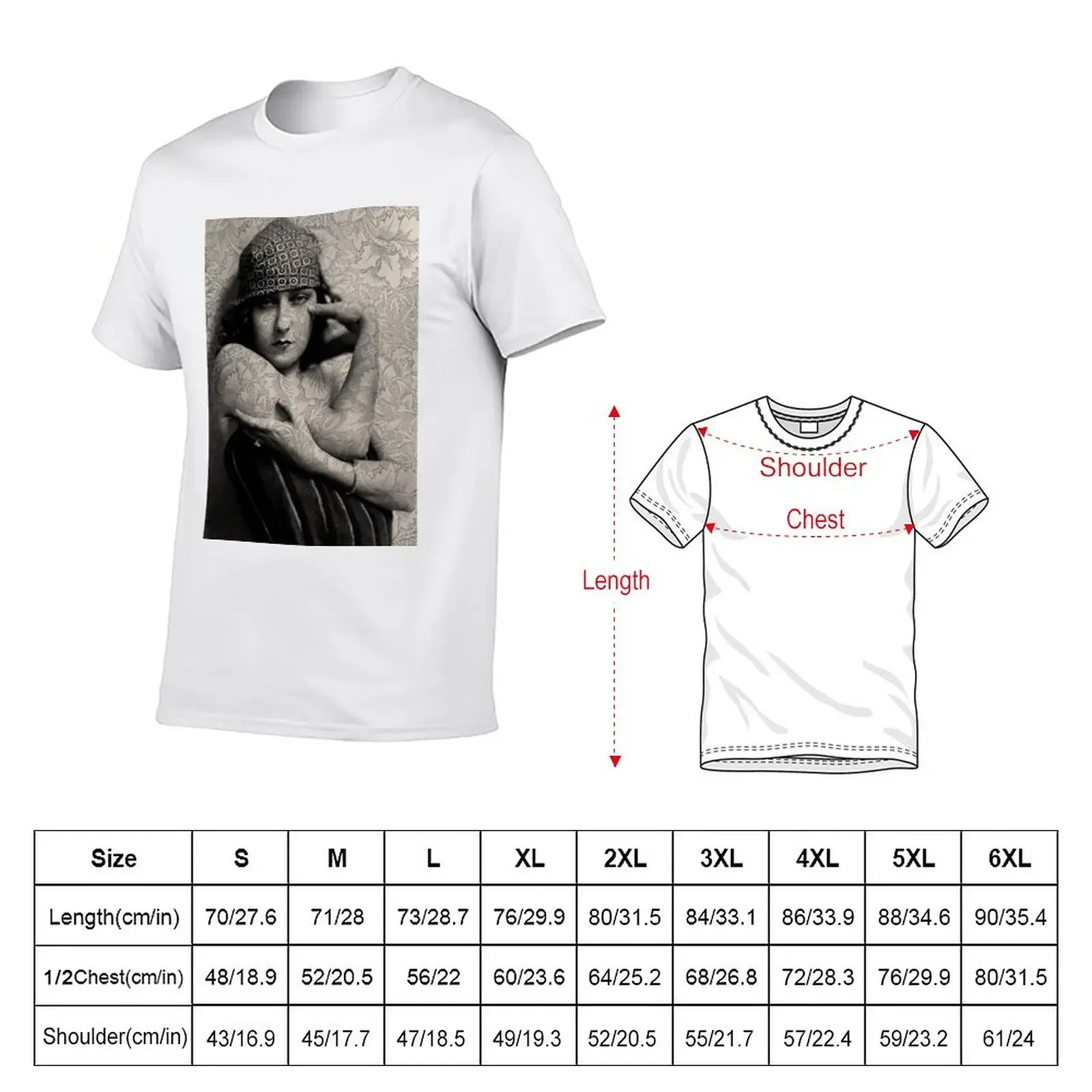 The Gloria Swanson Tattoo T-Shirt Oversized t-shirt Short t-shirt oversized t shirt mens workout shirts