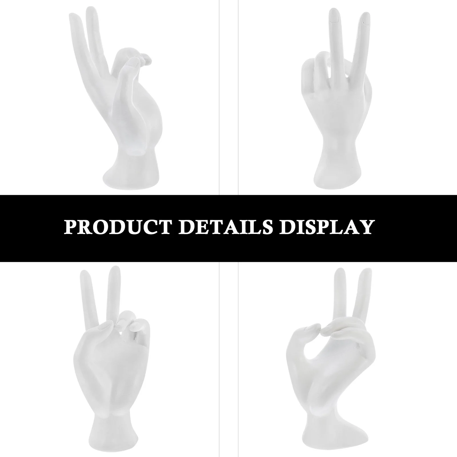 

Resin Ring Display Hand Form Jewelry Stand Unique Bracelet Holder Desktop Shop Showcase Holder Rack Ring Stand