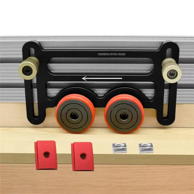 ABAH-Woodworking Table Saw Precision Guide Universal With Sliding Block Board Double Wheel Bearing Roller Auxiliary Tool