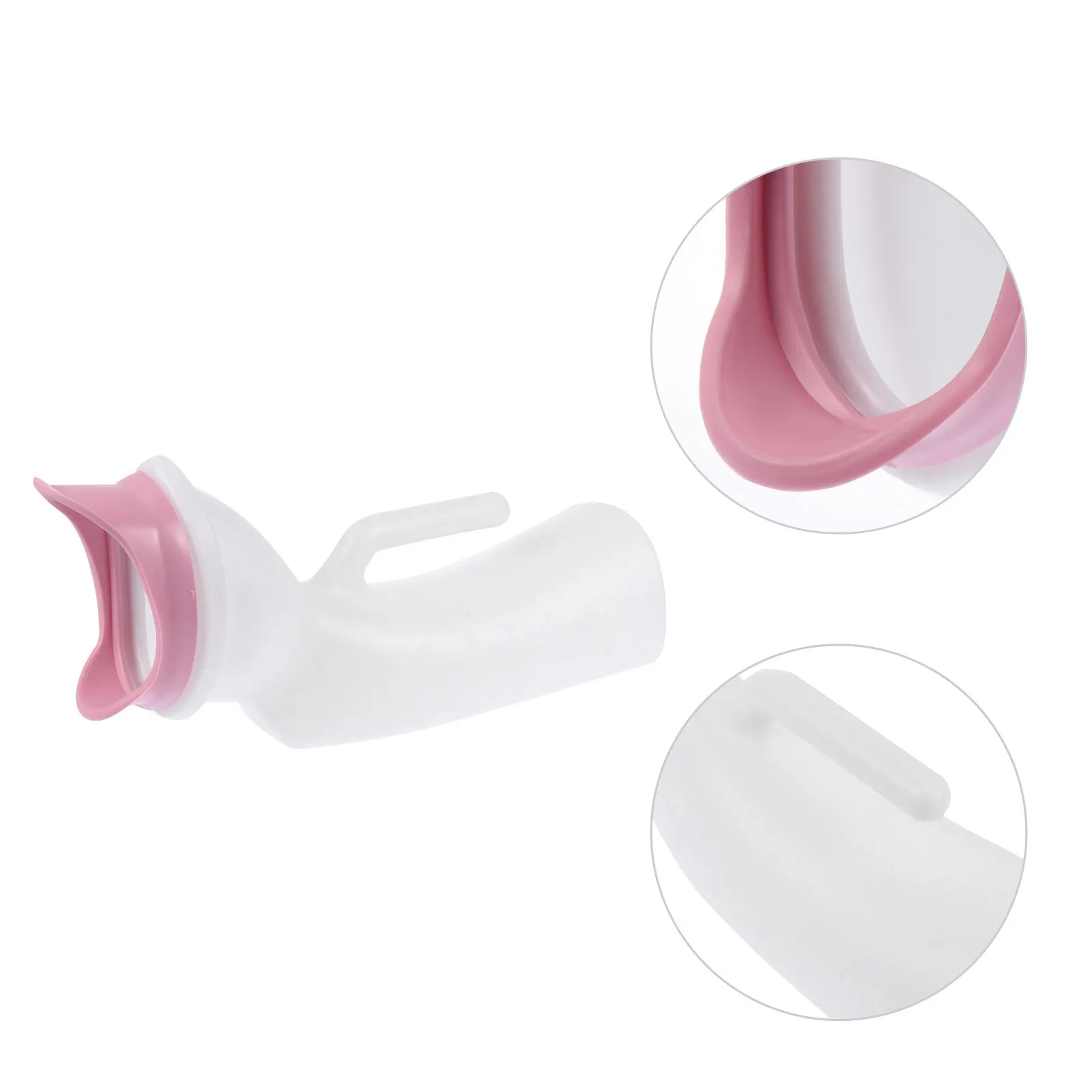 

1Pcs Female Urinal Portable Soft Mouth Urine Bottle Durable Large Capacity Smooth Handle Travel Practical Urinal Pot