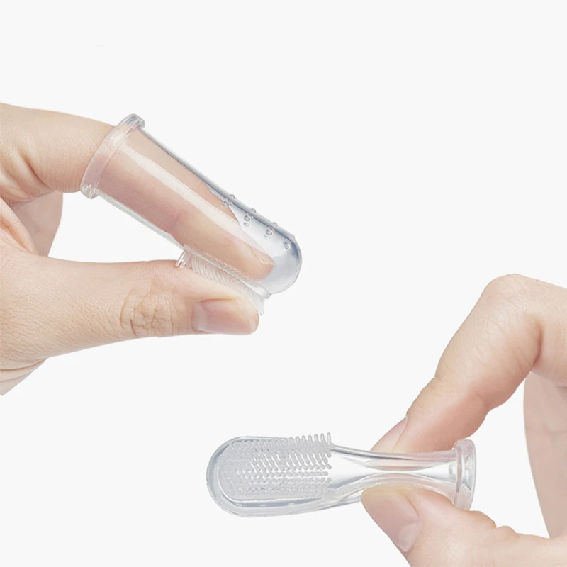 5Pcs Silicone Kids Finger Toothbrush Children Teeth Transparent Soft Infant Rubber Cleaning Brush Baby Dental Care Toothbrush - Image 3