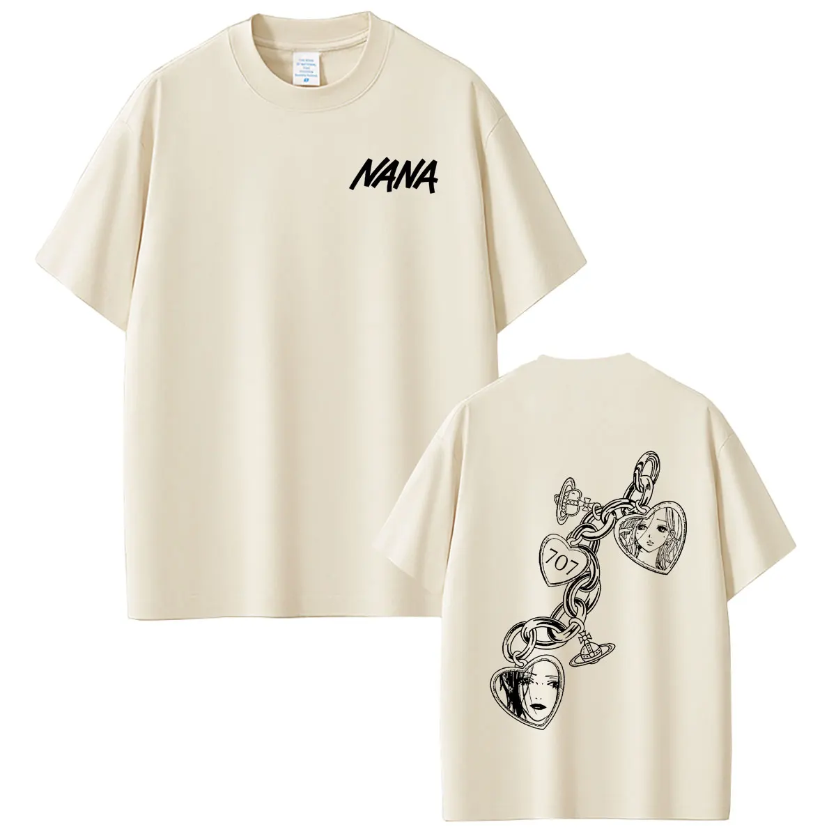 Anime Black Stones Komatsu Oosaki Nana T-shirt Men Women Manga Y2k Cosplay Streetwear Male Fashion Oversized Crewneck T Shirts view 6