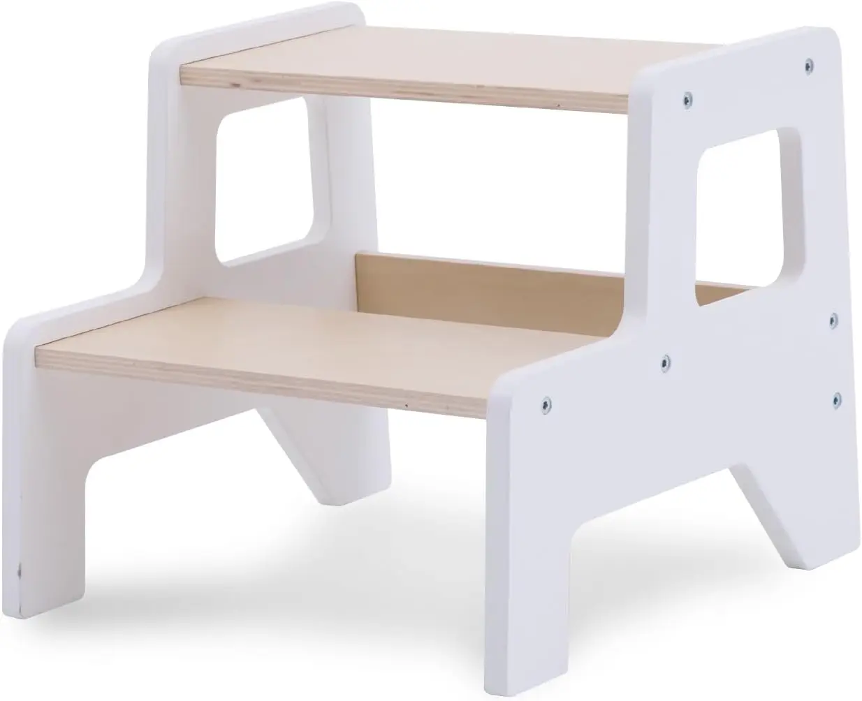 

Toddler Step Stool, 2 Step Wooden Toddler Kitchen Stool Helper For Bathroom Sink, Toilet & Potty Training, 330Lbs Acity Stools