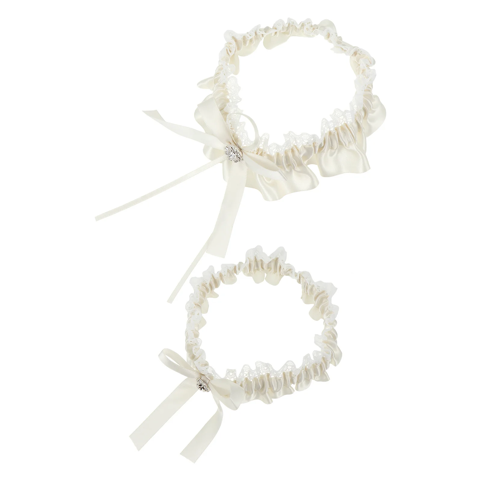 

1Pair Bowknot Lace Garter Soft Elastic Bridal Thigh Ring Classic Wedding Accessory Comfortable Leg Decoration Women Garter