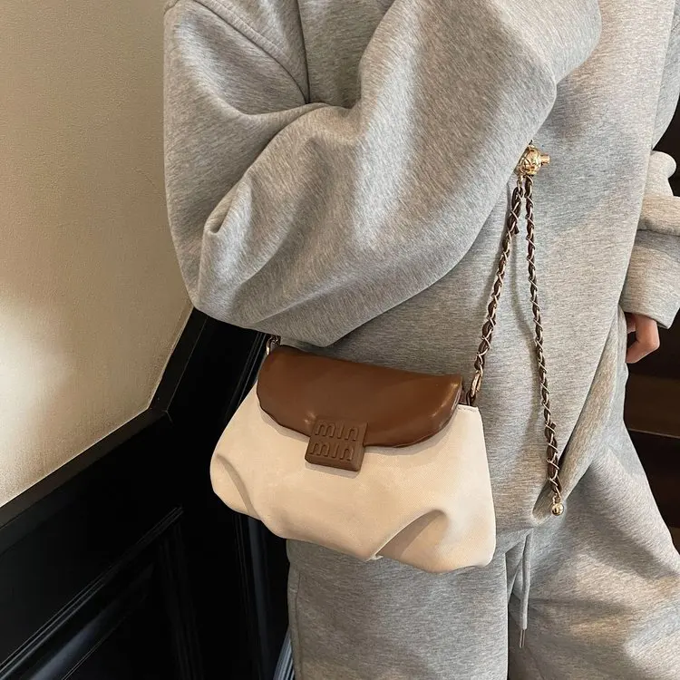 

Women's Recycled PU Shoulder Bag 25 Minimalist Contrasting Color Messenger Purse Lightweight for Commuter Travel Daily Shopping