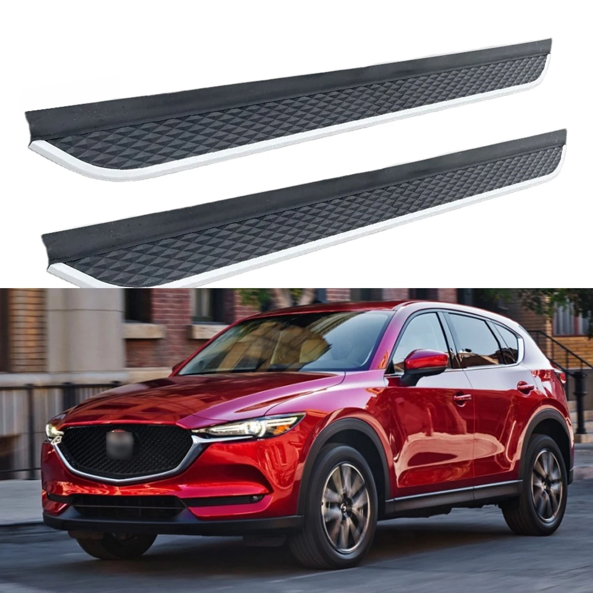 

2Pcs Fits for 2022 2023 Mazda CX50 CX-50 Fixed Nerf Bar Side Step Running Board