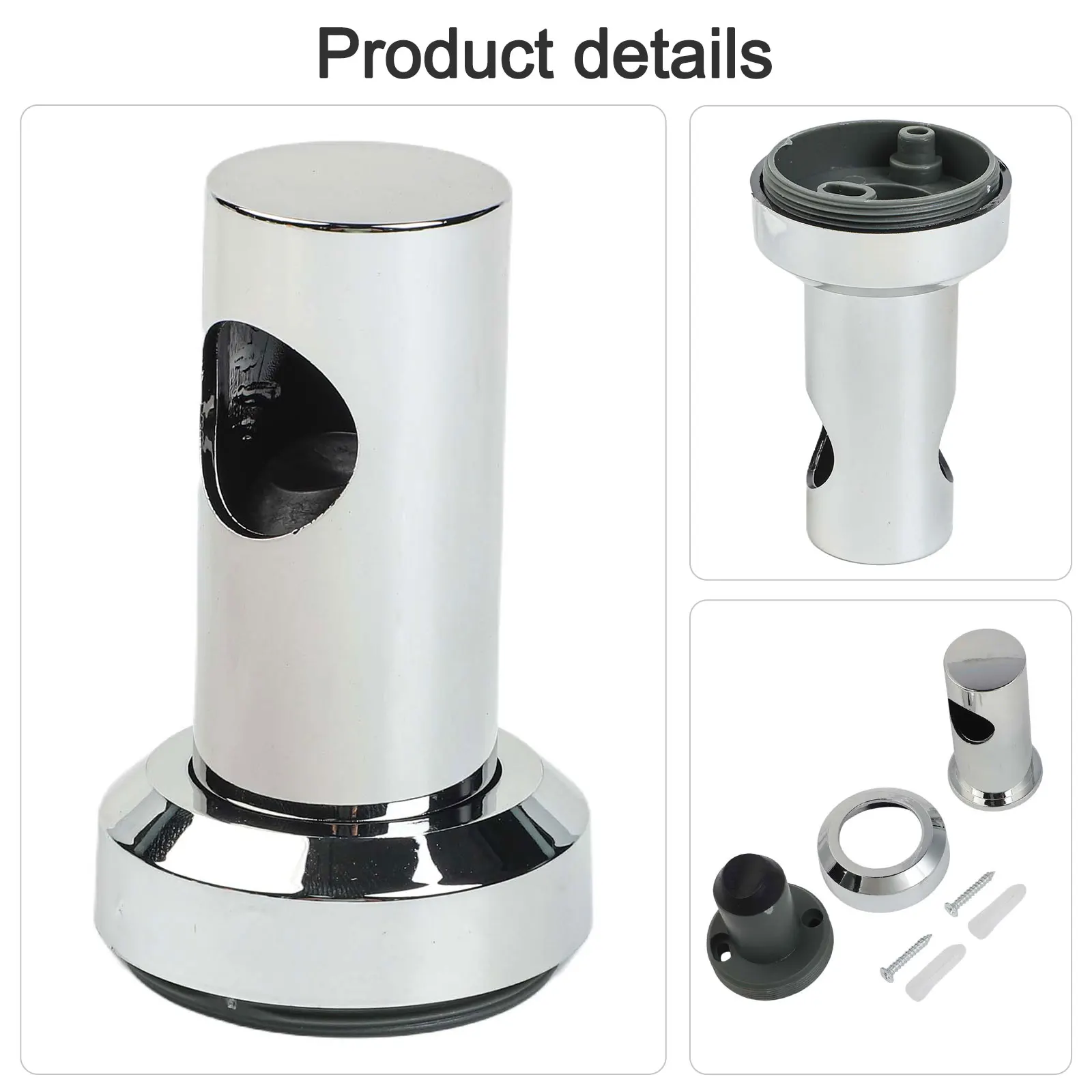 1pc Wall Riser Bracket 22mm Hole Shower Rod Mounting Bracket Round Pipe Bathroom Fitting Holder ABS Bathroom Fixture Accessories