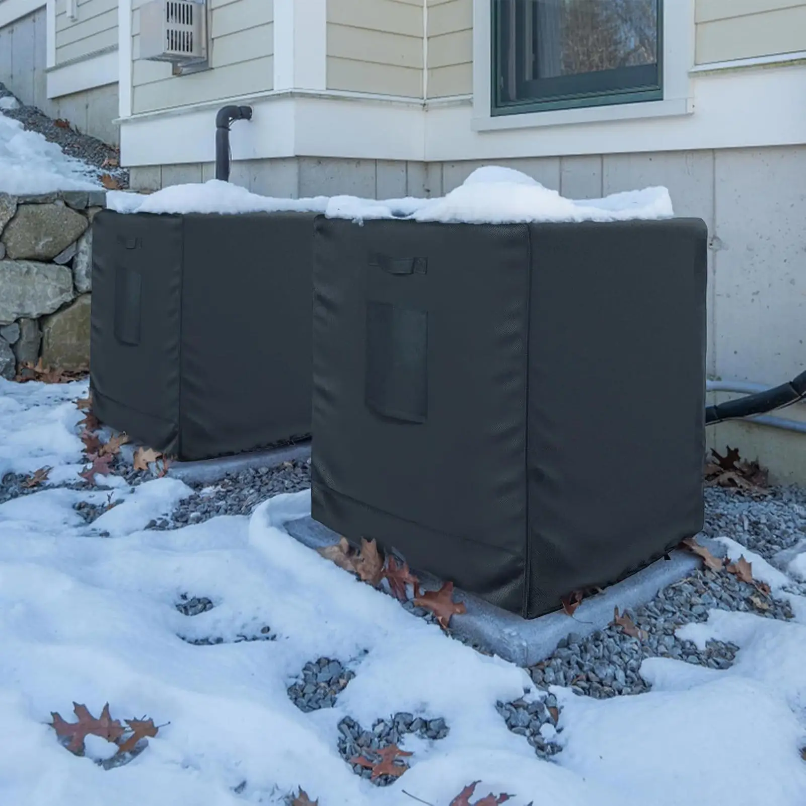 

AC Unit Covers Outdoor Waterproof Foldable All Weather Protection Outdoor Defender AC Unit Cover For Home Dorm Hotel Apartment