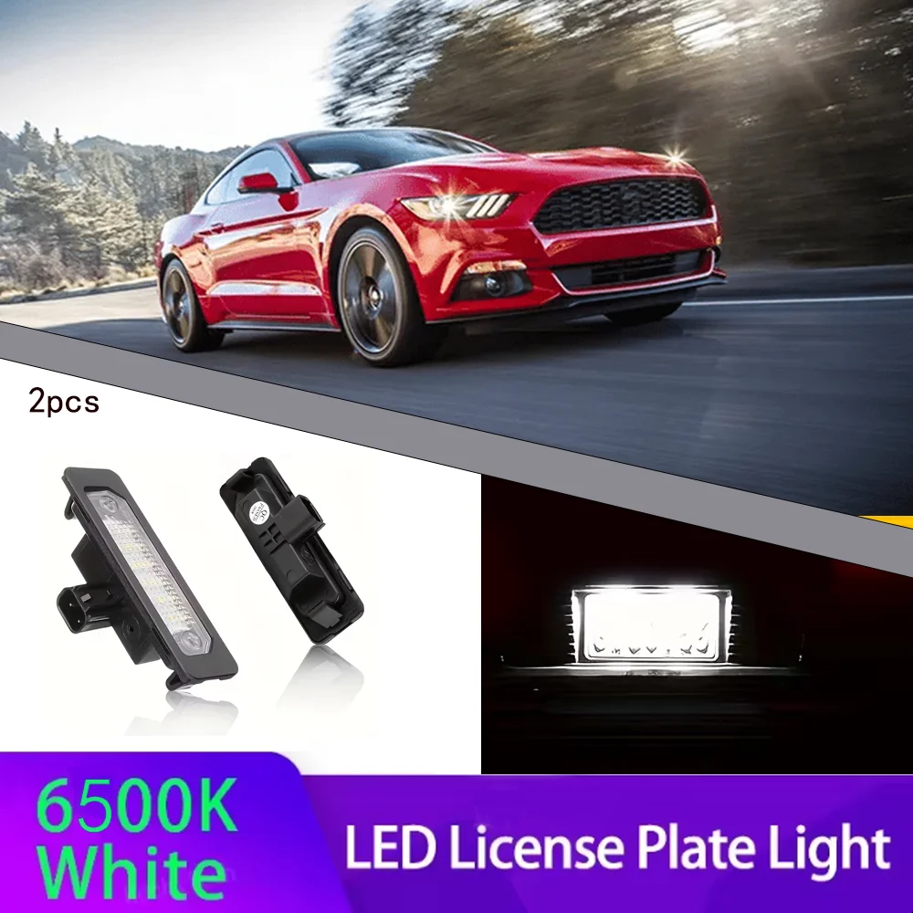 

2 pcs LED license plate lamp applicable ford Mustang Flex/Taurus/Mustang/Focus/Fusion 6500kColor Temperature