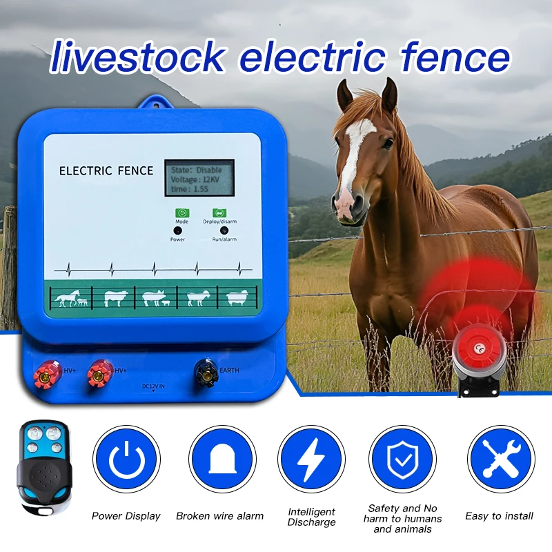 Electric Fence Energizer Broken Wire Alarm Prompt Farm Electric Fence Electric Fences Are Used On Farms And Pastures