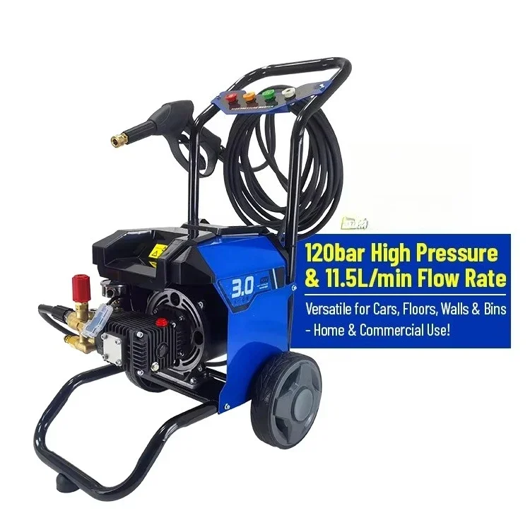 

3000W Electric High-Pressure Washer 1740PSI/120 BAR Industrial Car Cleaning Machine