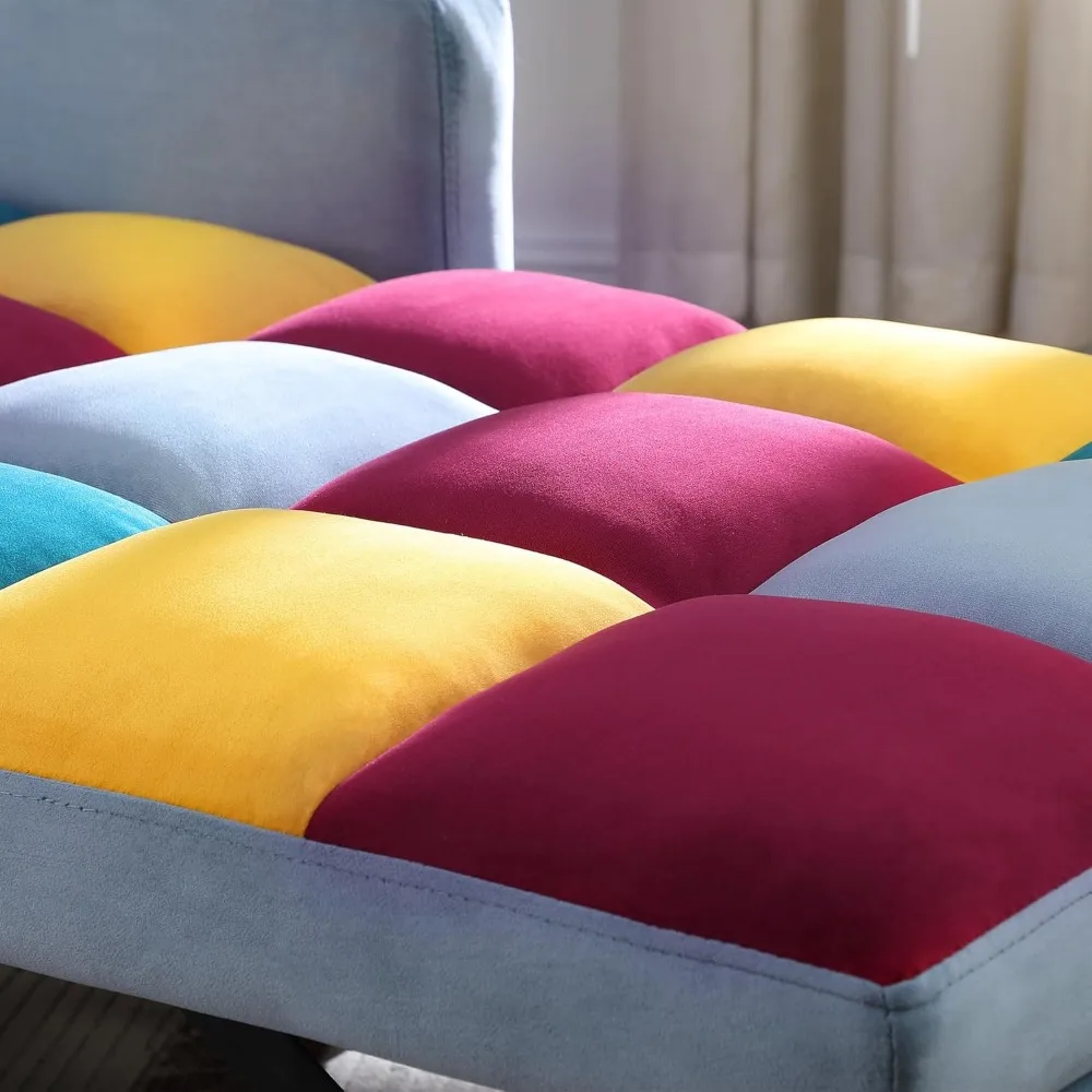 Tempat Tidur Sofa, Sofa Tidur 3-in-1 dengan Tempat Tidur Tarik, Kursi Tidur Santai yang Dapat Disesuaikan, Sofa Tempat Tidur dengan Bantal, Converti