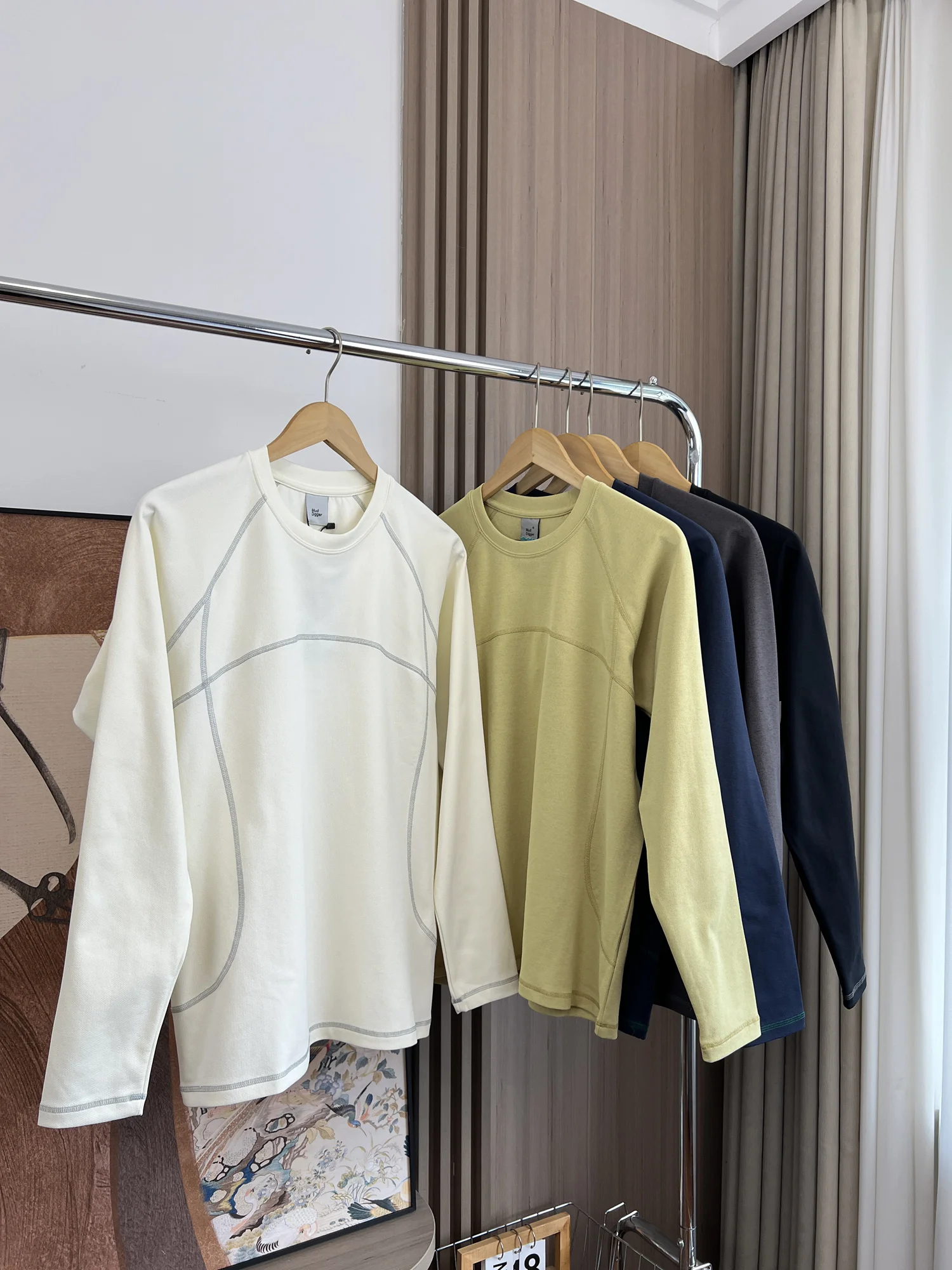 Outdoor Men's Long Sleeve T-Shirt Comfortable round Neck Color Block Sporty Casual Fashion Urban Style Breathable Skin-Friendly