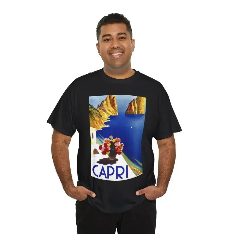 Visit The Isle Of Capri Italy T Shirt Vintage Poster No 1 On My Bucket List