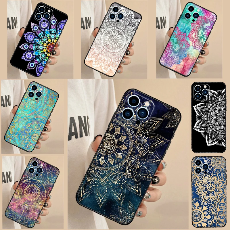 

Элегантный чехол с цветочным дизайном мандалы для Realme C67 C51 C75 C63 C61 C65 C55 C53 C35 C71 10 11 12 13 14 Pro Plus GT6 GT7 Pro