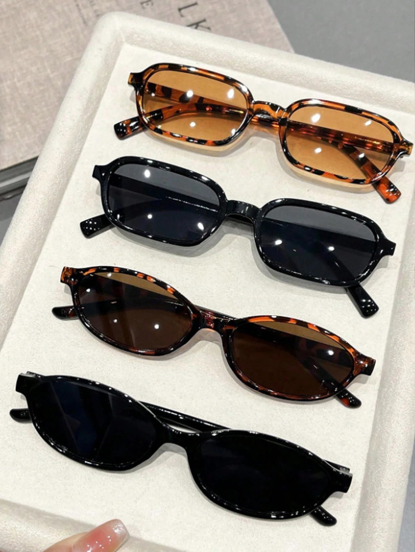 4Pcs New Retro Small-Frame Sunglasses, Same Style as Internet Celebrities, Trendy Uv Protection, Unisex Style