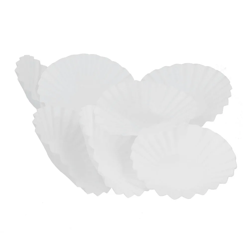 100pcs set Folded Edge Coffee Filter Papers One-Use Unbleached Pour Over Filter Paper Nature Wood Pulp