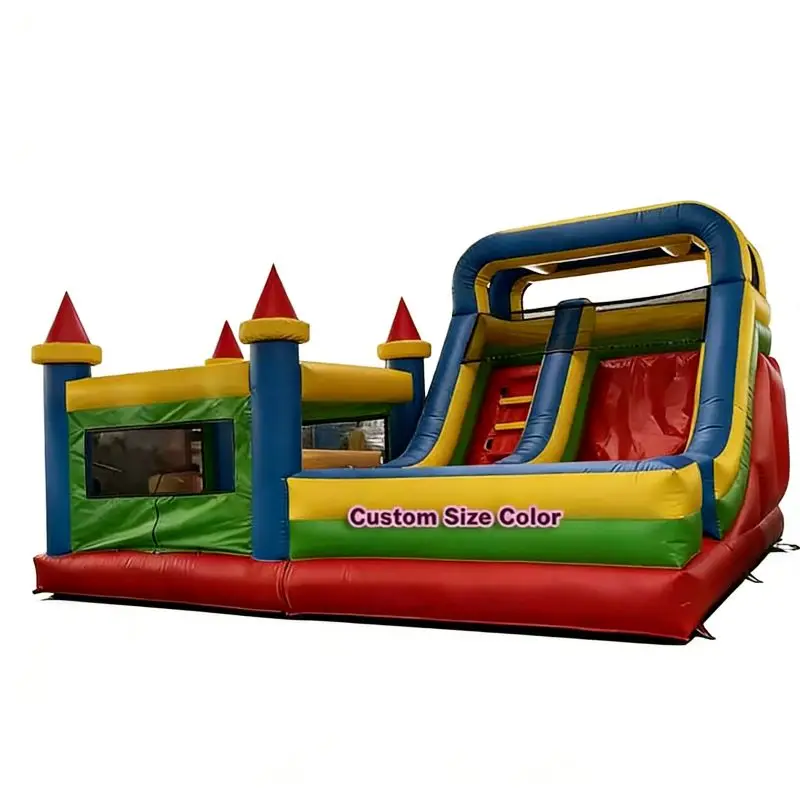 

Bouncy House with Giant Slide Outdoor Playground Kid Toy Game Bouncy Castle Slide Sea shipping to door