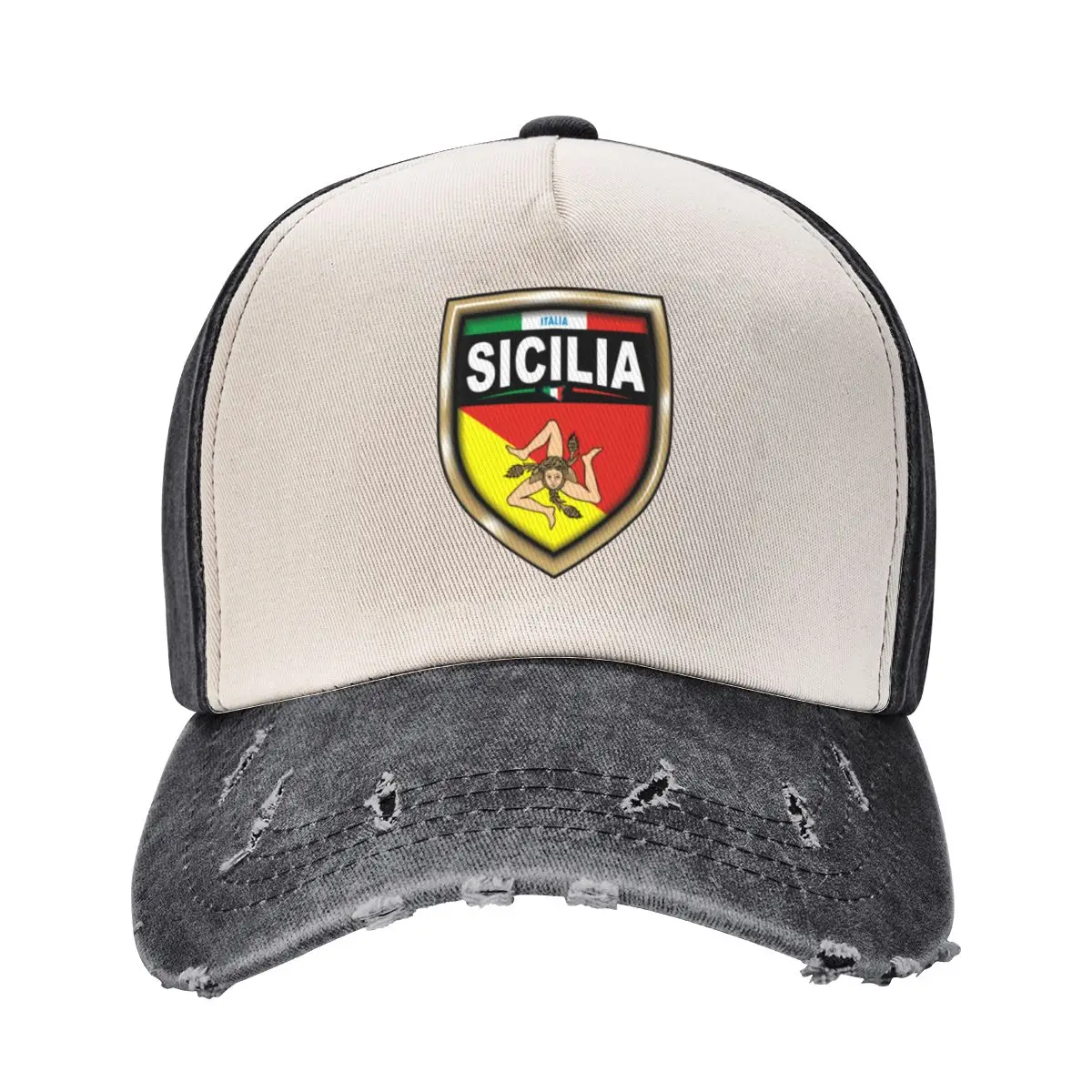 

Sicilia Sicily coat of arms Baseball Cap Visor Hat Baseball Cap Vintage Men's Women's