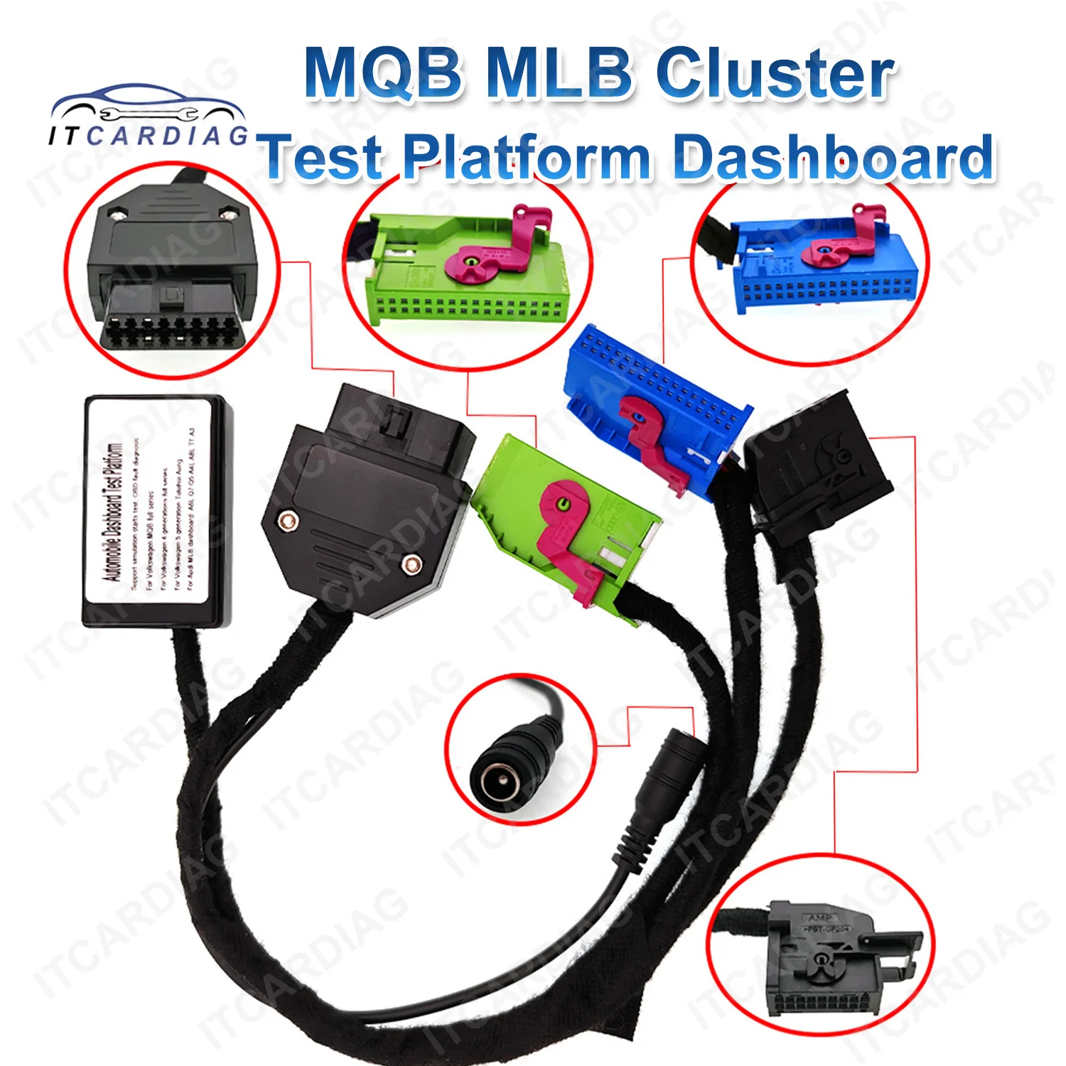 MQB MLB Cluster Test Platform Dashboard Cable Kit for VW 4 5 generation for Audi A6 A8 A4 Q5 Q7 MLB Car Power On Instrument