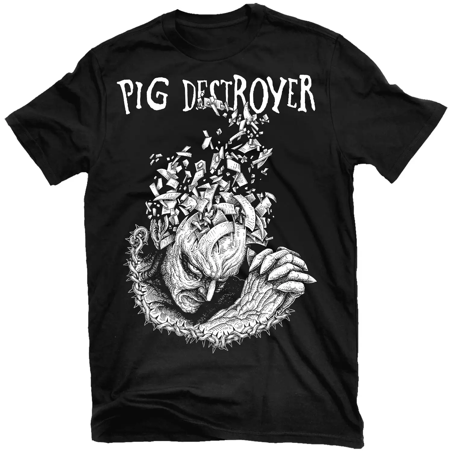 Hammerchrist   Pig Destroyer Rock Band Graphic Tee 100% Cotton Round Neck Casual Unisex T-shirt Summer Top