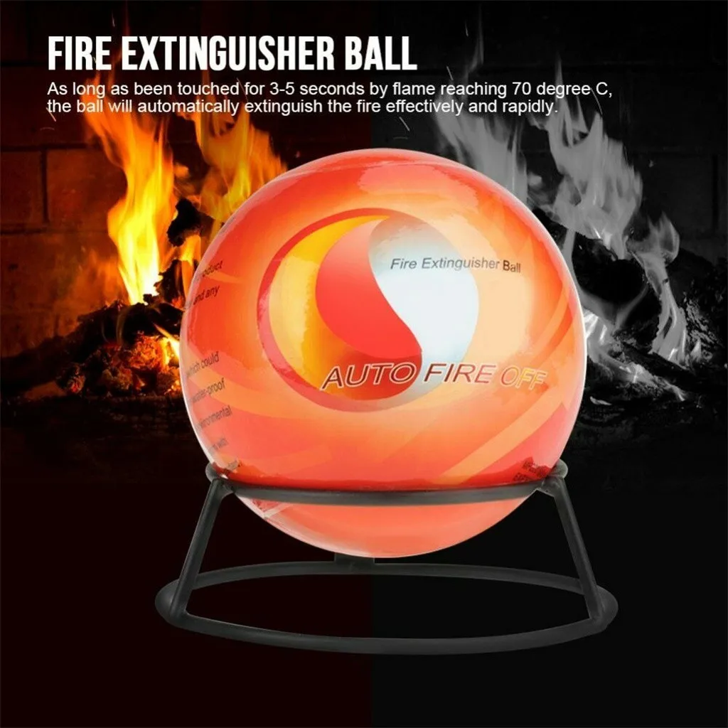 Fire Extinguisher Ball Environmental Dry Powder Automatic Fire Ball With Bracket For Warehouse Kitchen Sockets Cars