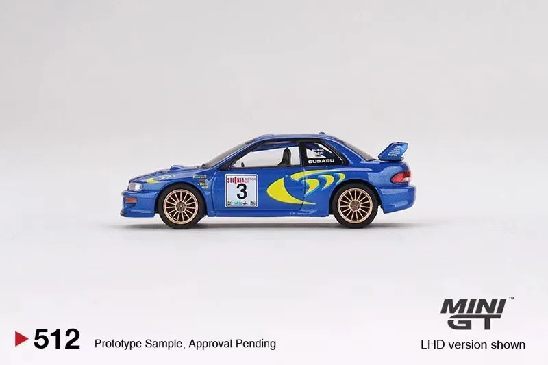 Mini Gt Car Model 1/64 Subaru Impreza Winged Leopard WRC Winner cars model alloy champion limited ecition boy collection gift