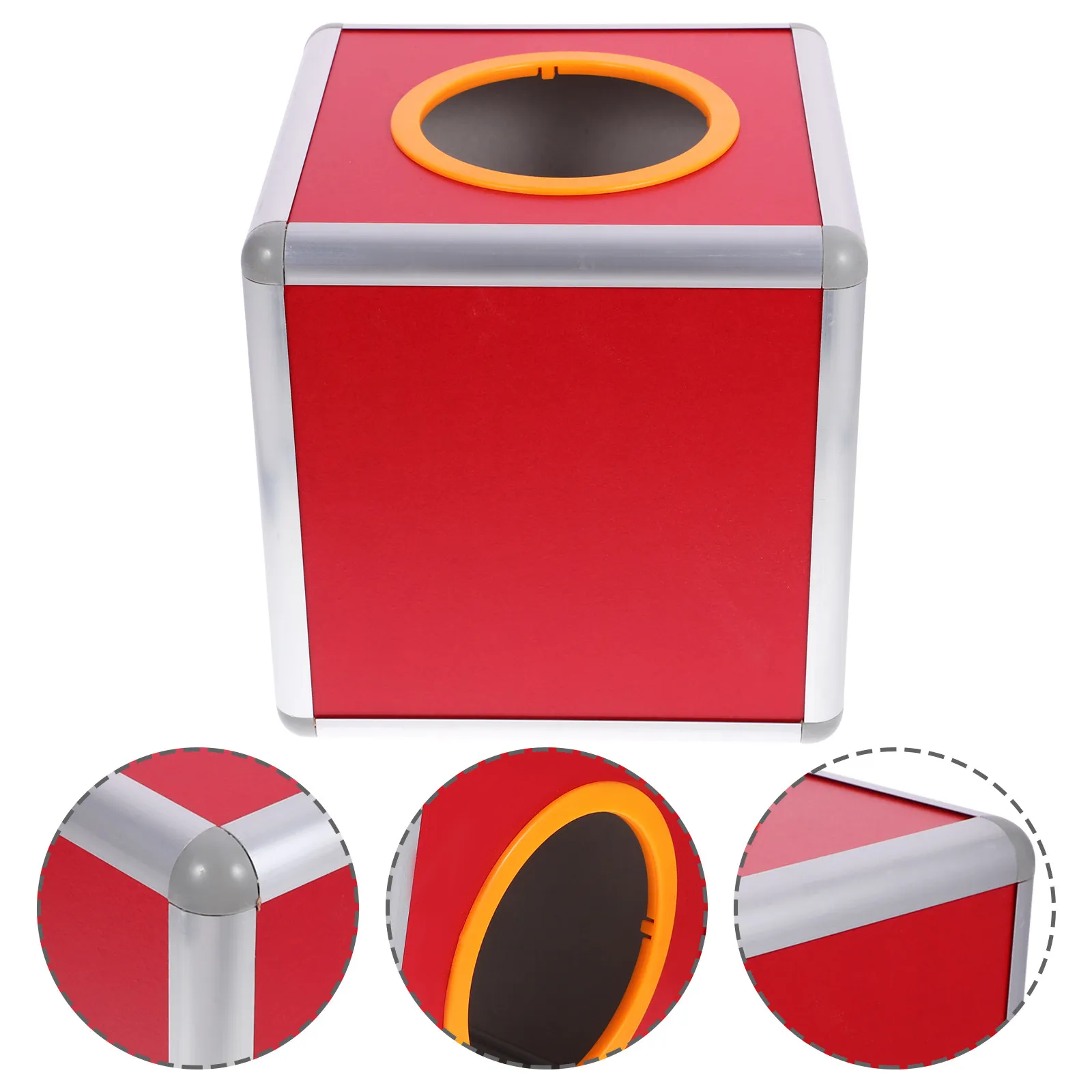 Aluminum Alloy Lottery Box Holder Container Holder Transparent 20CM Slot Party Drawing Prize Clear