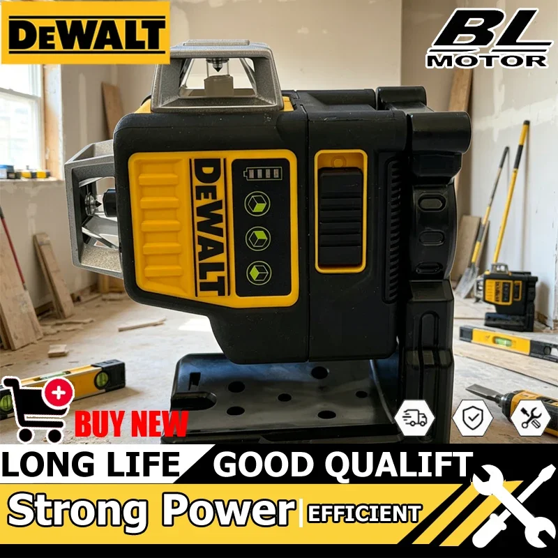 

Dewalt Tool DW089LG Lithium Battery 3 Sides*360 Degree Vertical Horizontal Green Light Level Meter Outdoor Solo Leveling Tools