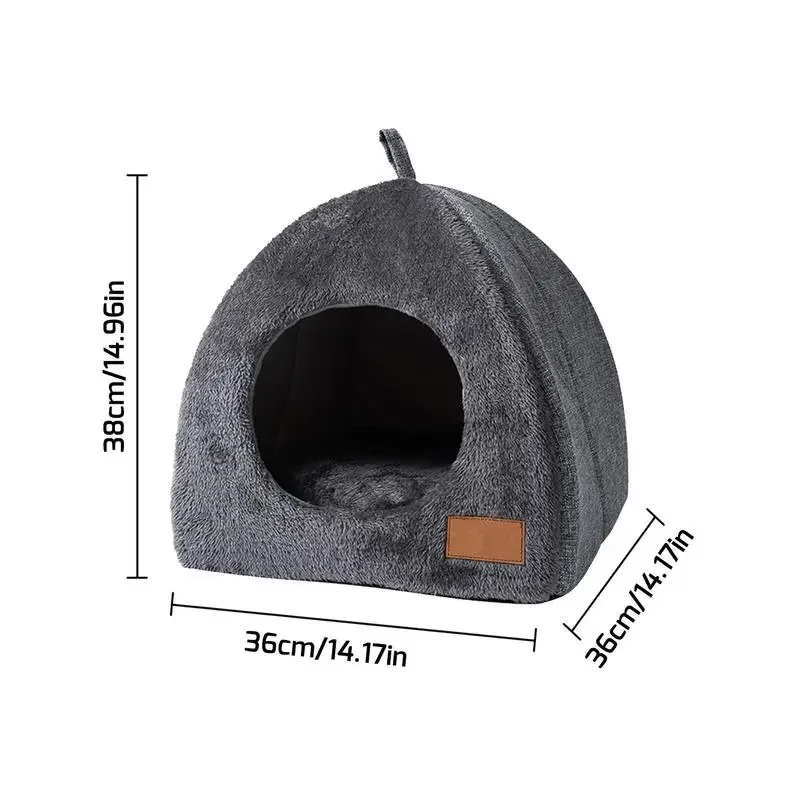 Nest Cat Puppy Cave Triangle House Burrow Sleeping Igloo Warm Bed Pets Bag For Cuddler