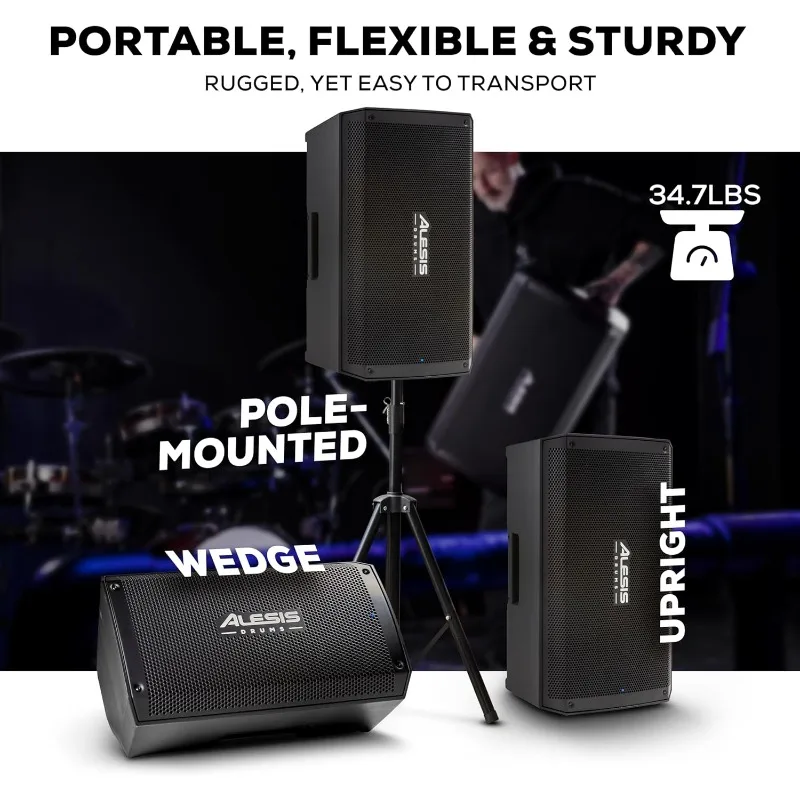 แอมป์กลองไฟฟ้า Strike Amp 12 MK2-2500W สำหรับชุดกลองไฟฟ้า พร้อมบลูทูธ, วูฟเฟอร์ 12 นิ้ว, ระบบปรับเสียง HPF EQ และสวิตช์ Ground-Lift