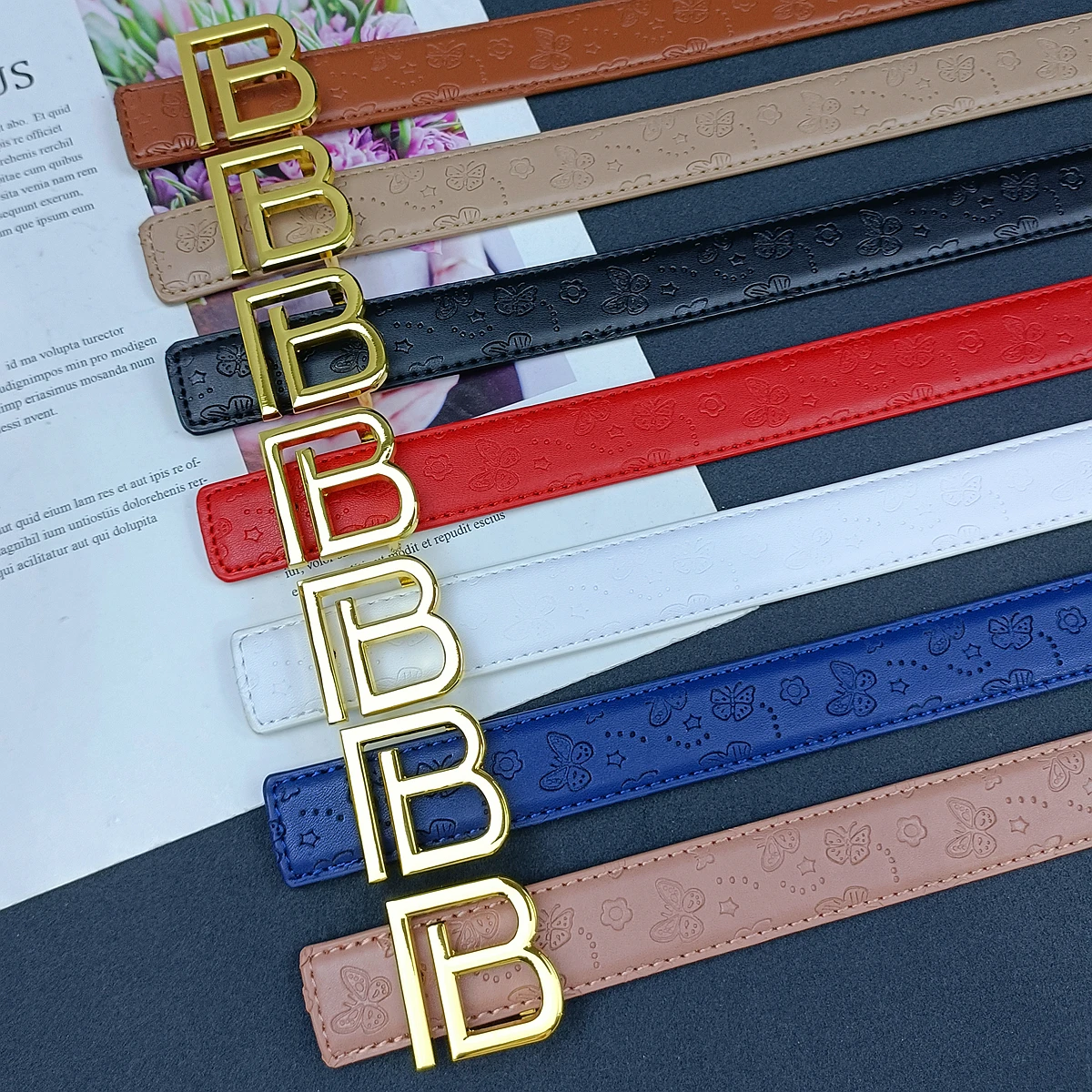 

Belt Women's Korean Versatile Thin Belt Women's Dress Decoration Thin Simple Jeans Belt