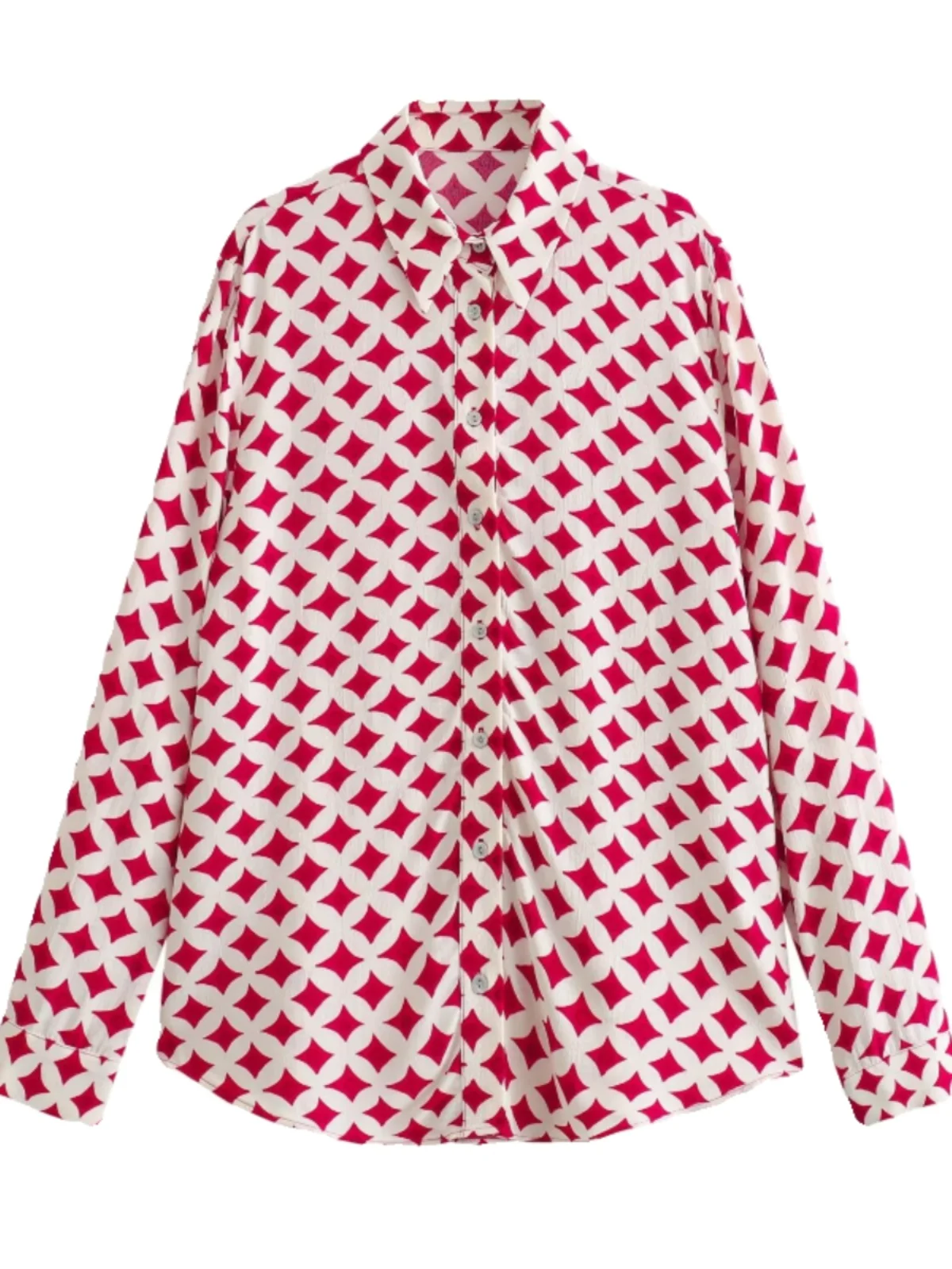 

Spring New Sle Women's Long Sve Printed Drapey irt High Waist ort Skirt Faionable Casual Loose Fit irt