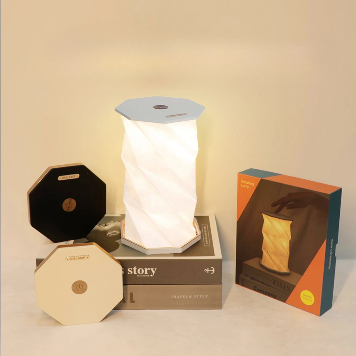 Folding New Creative Light Intelligent Touch Handheld Night Light Portable Wooden Personalized Gift Small Table Lamp