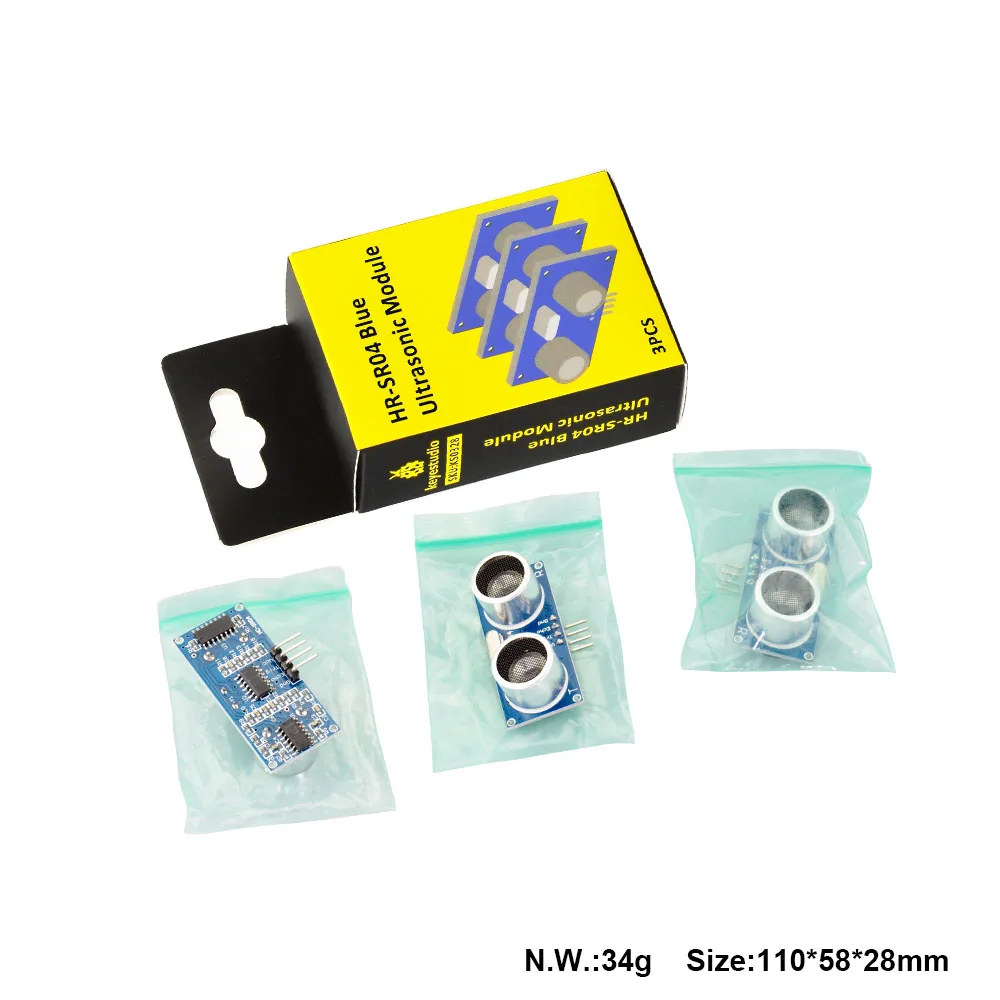 Picture 3: 3PCS Ultrasonic Sensor HC-SR04 HCSR04 to World Ultrasonic Wave Detector Ranging Module HC-SR04 Distance Sensor For Arduino Robot
