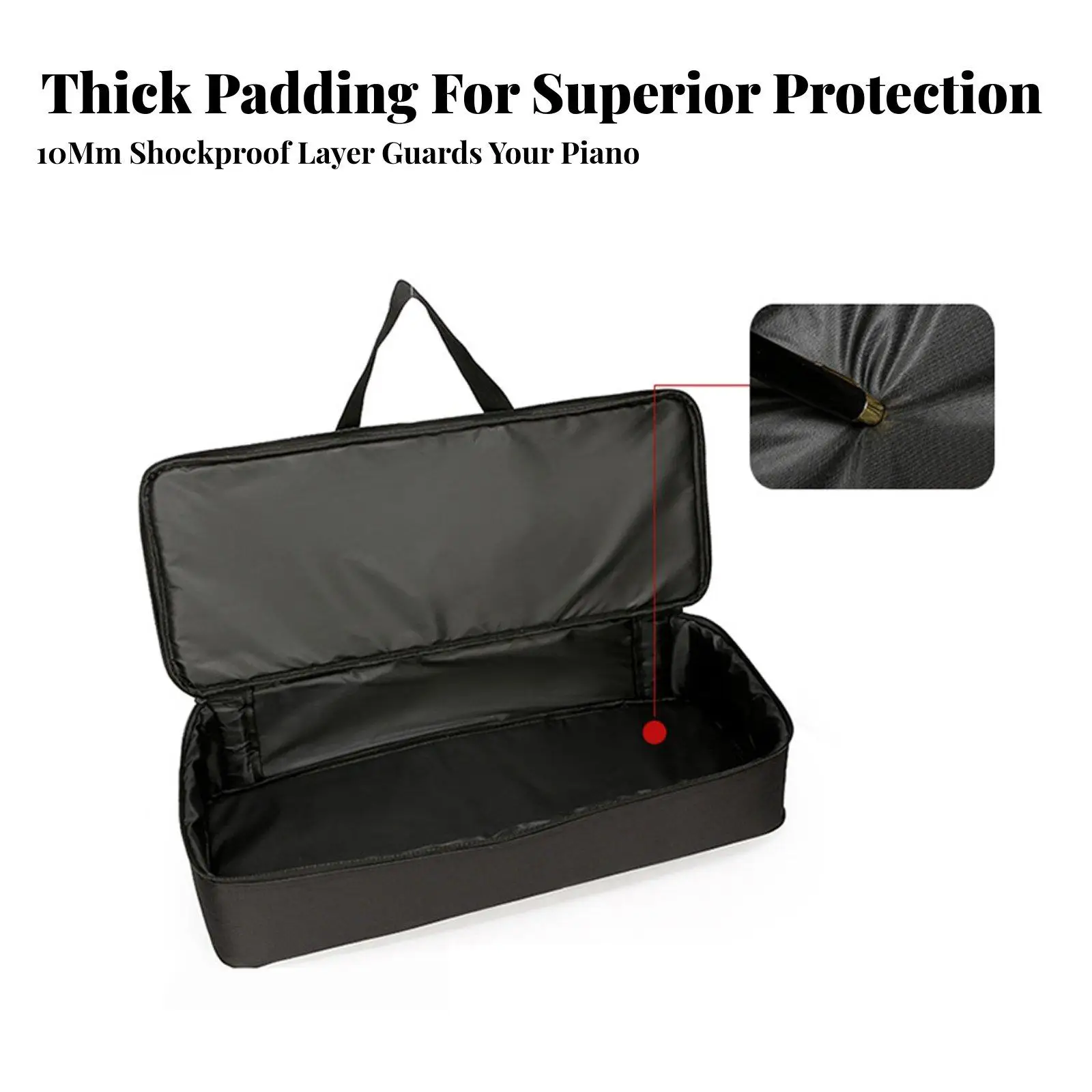 Keyboard Case Durable 88-key Piano Bag Two-way Carry Musical Keyboard Cover for Performers and Artists