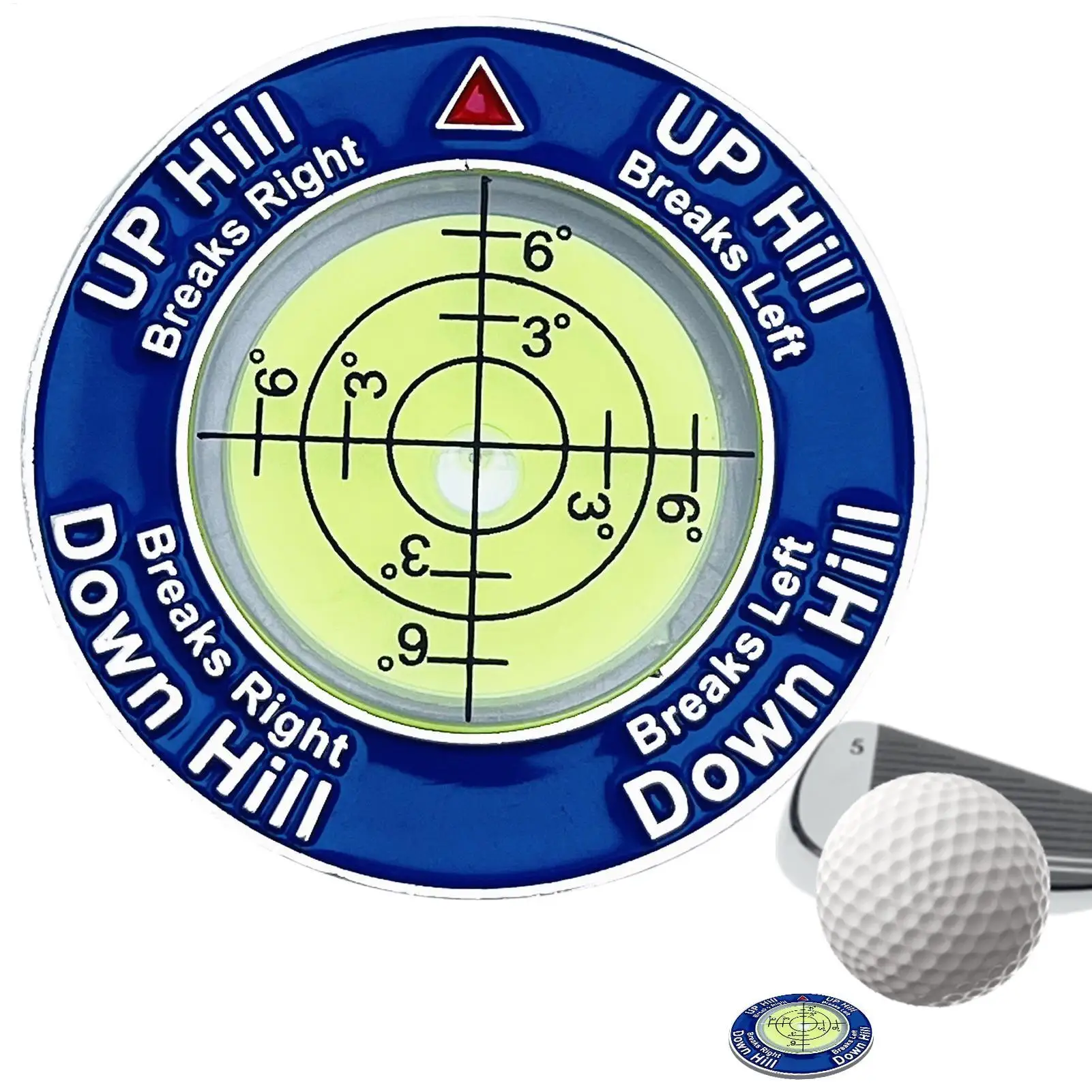 Golf Ball Marker High Precision Level Gauge Portable Green Reading Aid Practical Positioning Tool For Outdoor Golf Course Sports