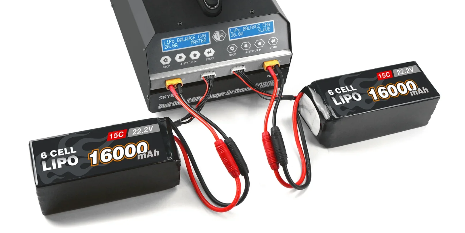 

SKYRC PC1080 Lipo Battery Charger 1080W 20A 540W*2 Dual Channel Lithium Battery Charger for Agricultural Spraying Drone UAV