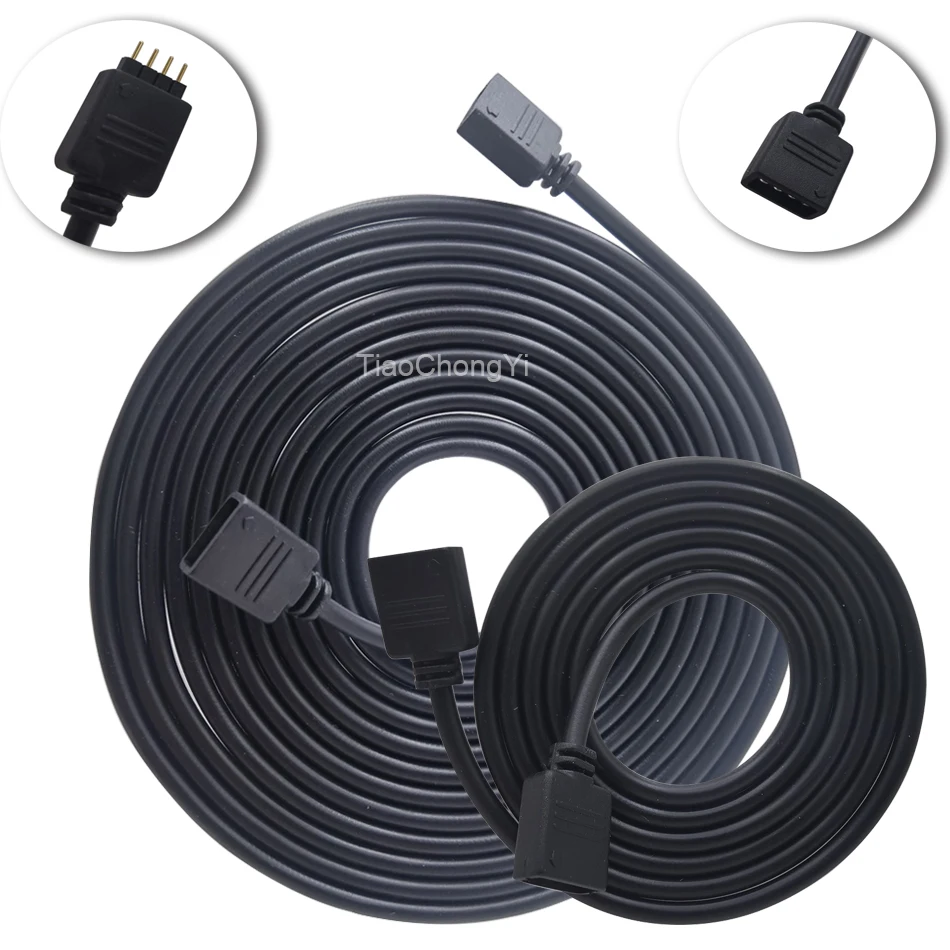 4Pin Extension Wire Cable Cord Connector RGB 5050 3528 LED Strip Light Connector Wire for 5050 RGB LED Strip 1m 2m 5m 10m