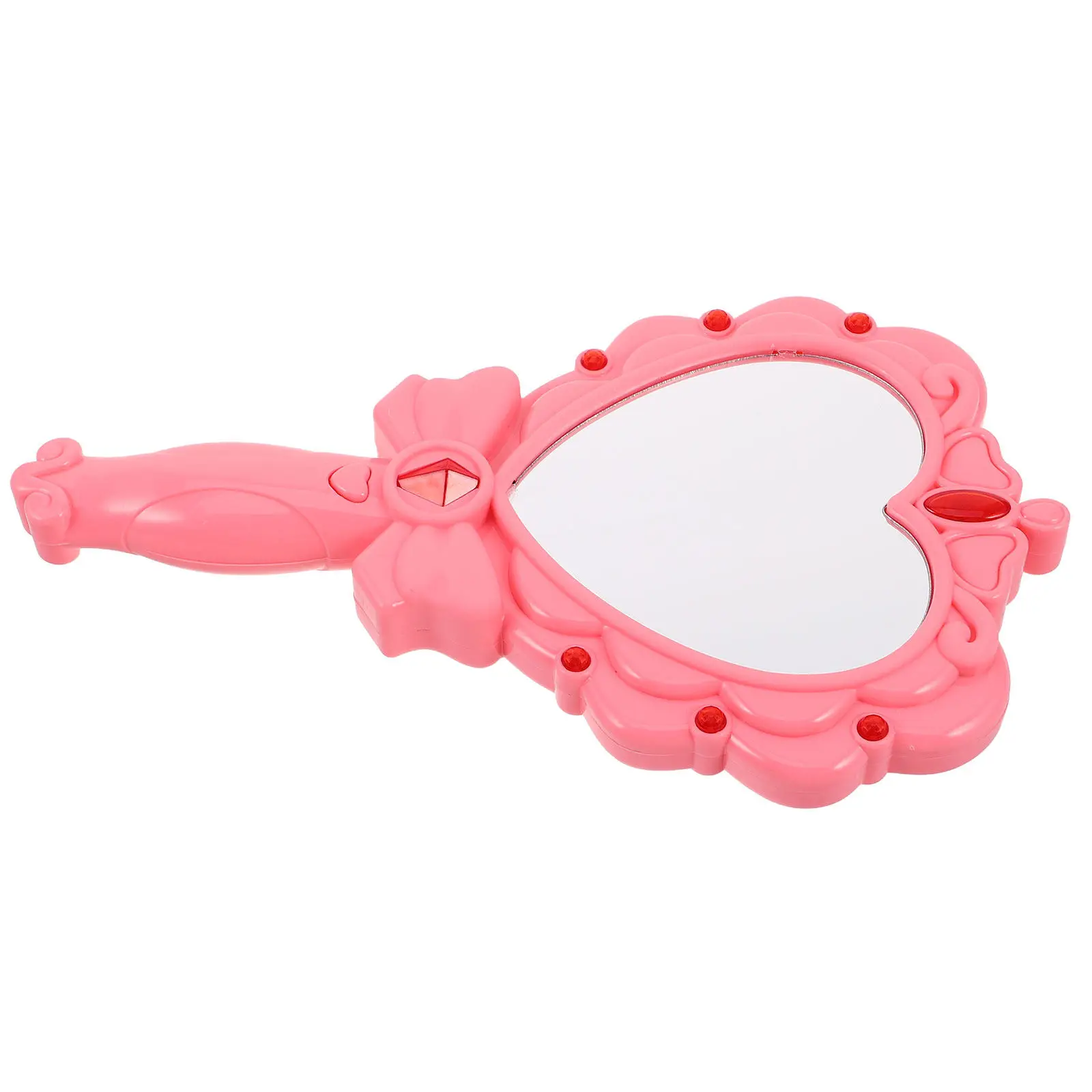 

Girls Birthday Mirror Light Up Glowing Sparkling Handheld Mirror Festival Gift for Kids Pretend Play Dress Up Nighttime Role
