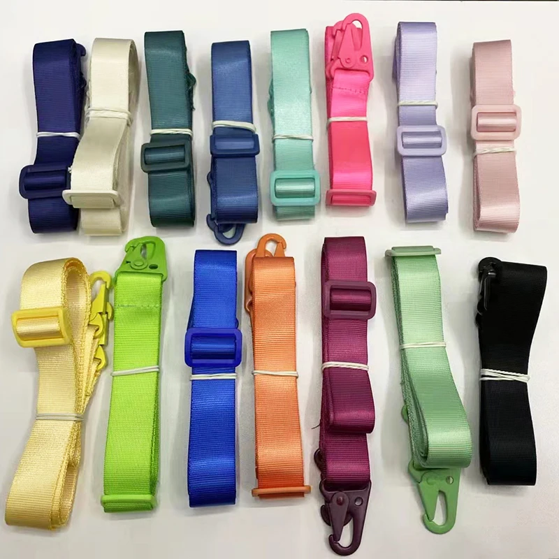 Detachable Adjustable Strap For Mobile Phone Crossbody Webbing Lanyard Flat Nylon Patch Necklace Clip Snap Hanging Cord Rope