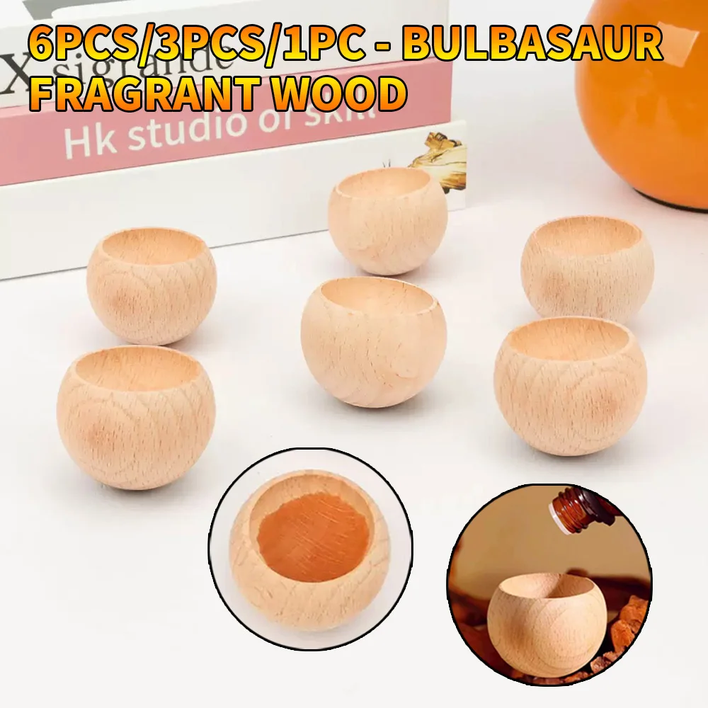 6PCS/3PCS/1PC Creative Solid Wood Tumbler Fragrance Expander Suitable for Car Office, Home Furnishings, Bedrooms, Hotels, Guests