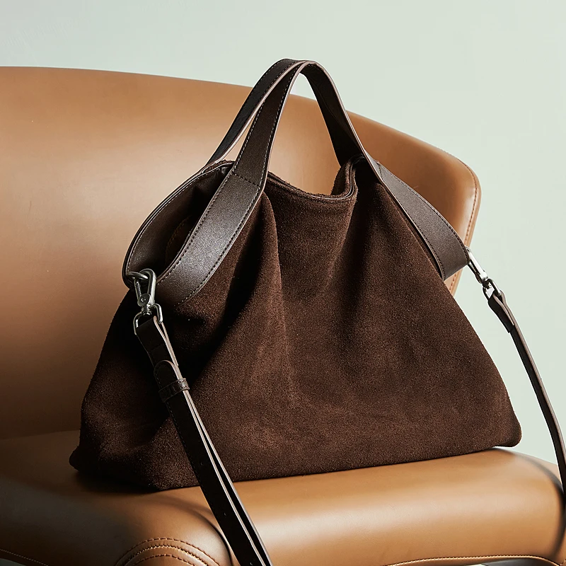 

HIFASHION Сумки-тоут из замши и коровьей кожи для женщин, вместительные повседневные сумки через плечо, кроссбоди, для ежедневного использования и путешествий