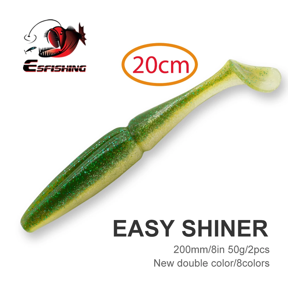 ESFISHING 200mm Professional Easy Shiner 2pcs Sea Fishing For Big Catch Soft Bait Isca Artificial Fishing Lure Sea Big Catching