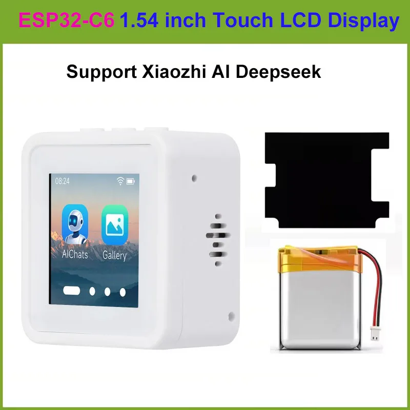 Waveshare ESP32-C6 1.54inch Touchscreen LCD Display Development Board 240x240 AI Chatbot Support Xiaozhi AI Deepseek WiFi 6 BLE5