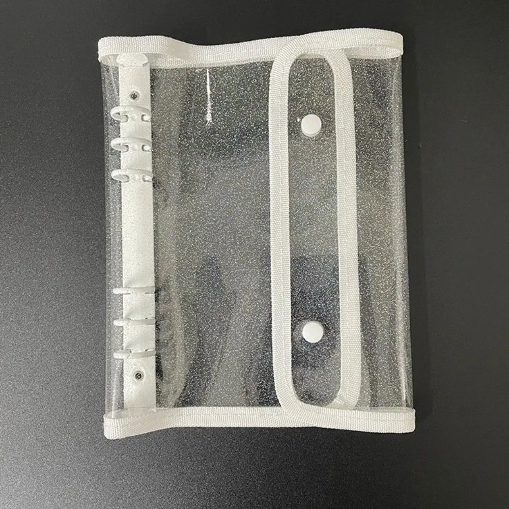 Practical A5 Loose Leaf Binder Double-Buckle Cover Soft Shell Card Organizer Holder PVC DIY Collect Book for Idol Cards